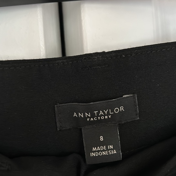Ann Taylor Factory black - mid rise - full length sz 8 career professional dress - Picture 2 of 5